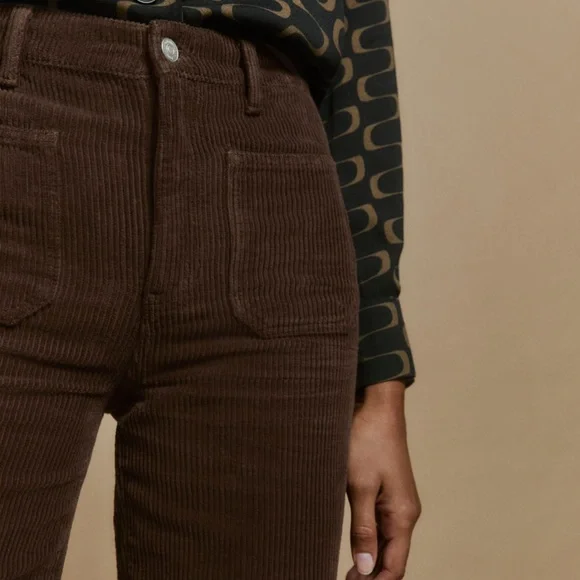 Reformation high rise corduroy pants